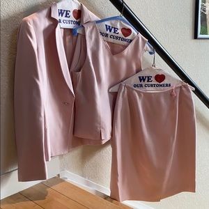 Three Piece Vintage Pink Suit